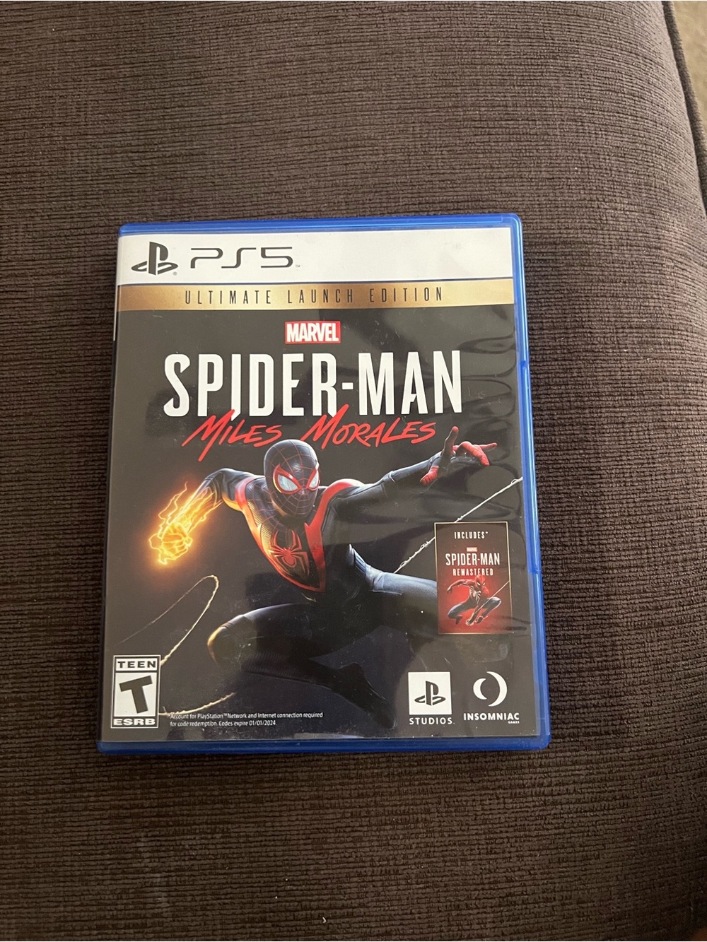 Marvel Spider-Man: Miles Morales PS5 Game - Black & Red Cover